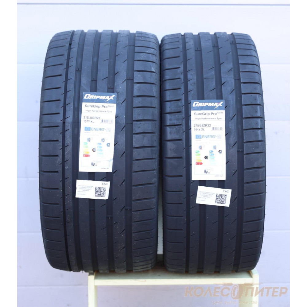 Комплект шин Gripmax SureGrip Pro Sport 315/30 R22 107Y  Gripmax SureGrip Pro Sport 275/35 R22 104Y