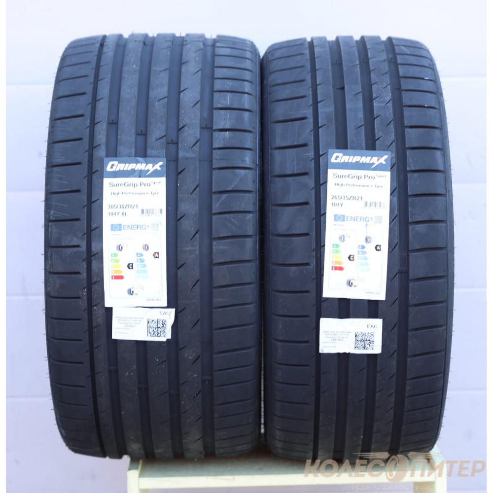 Комплект шин Gripmax SureGrip Pro Sport Gripmax SureGrip Pro Sport 305/30  R21 104Y Gripmax SureGrip Pro Sport 265/35 R21 101Y купить по низкой цене в  СПб, шиномонтаж.