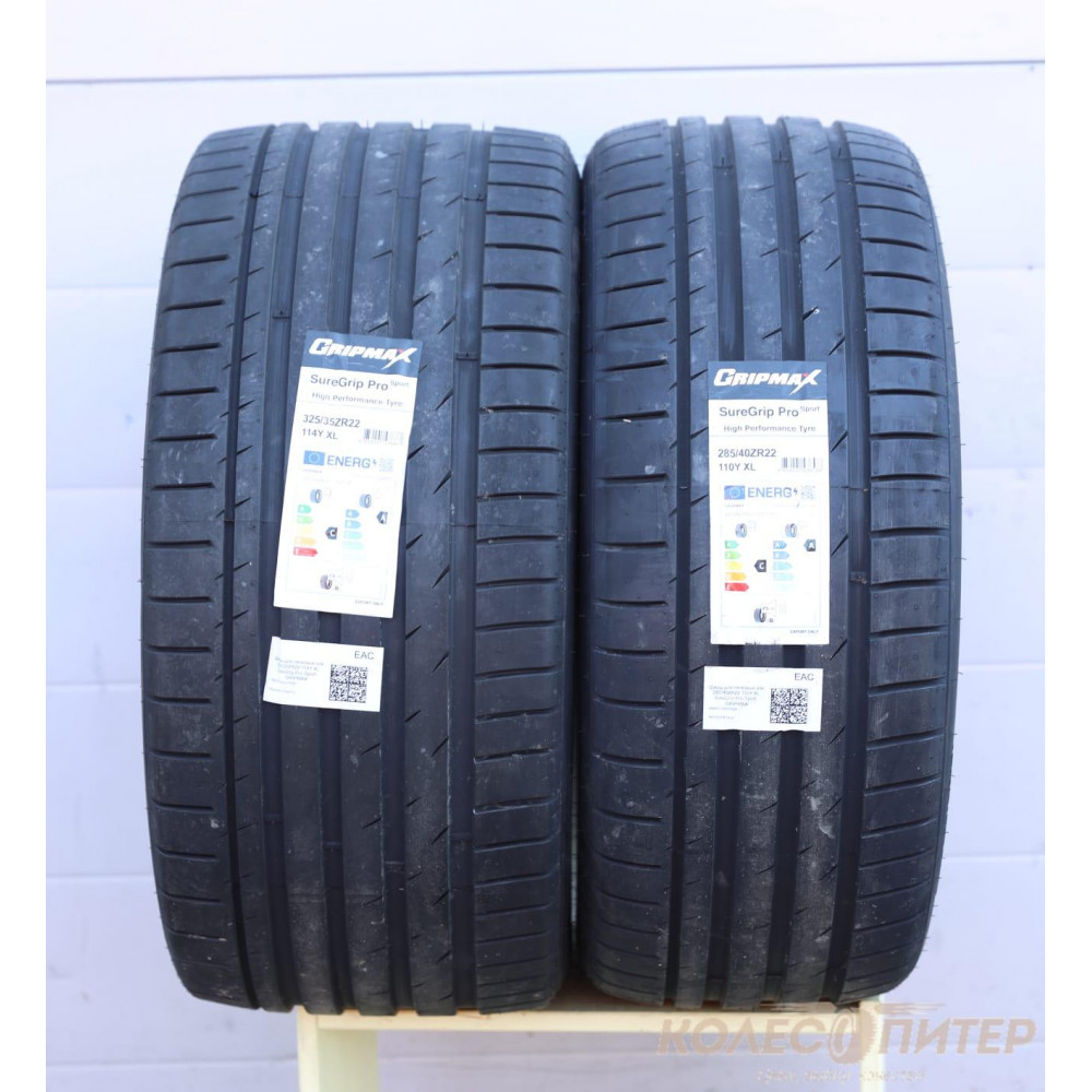 Комплект шин Gripmax SureGrip Pro Sport 325/35 R22 114Y   Gripmax SureGrip Pro Sport 285/40 R22 110Y