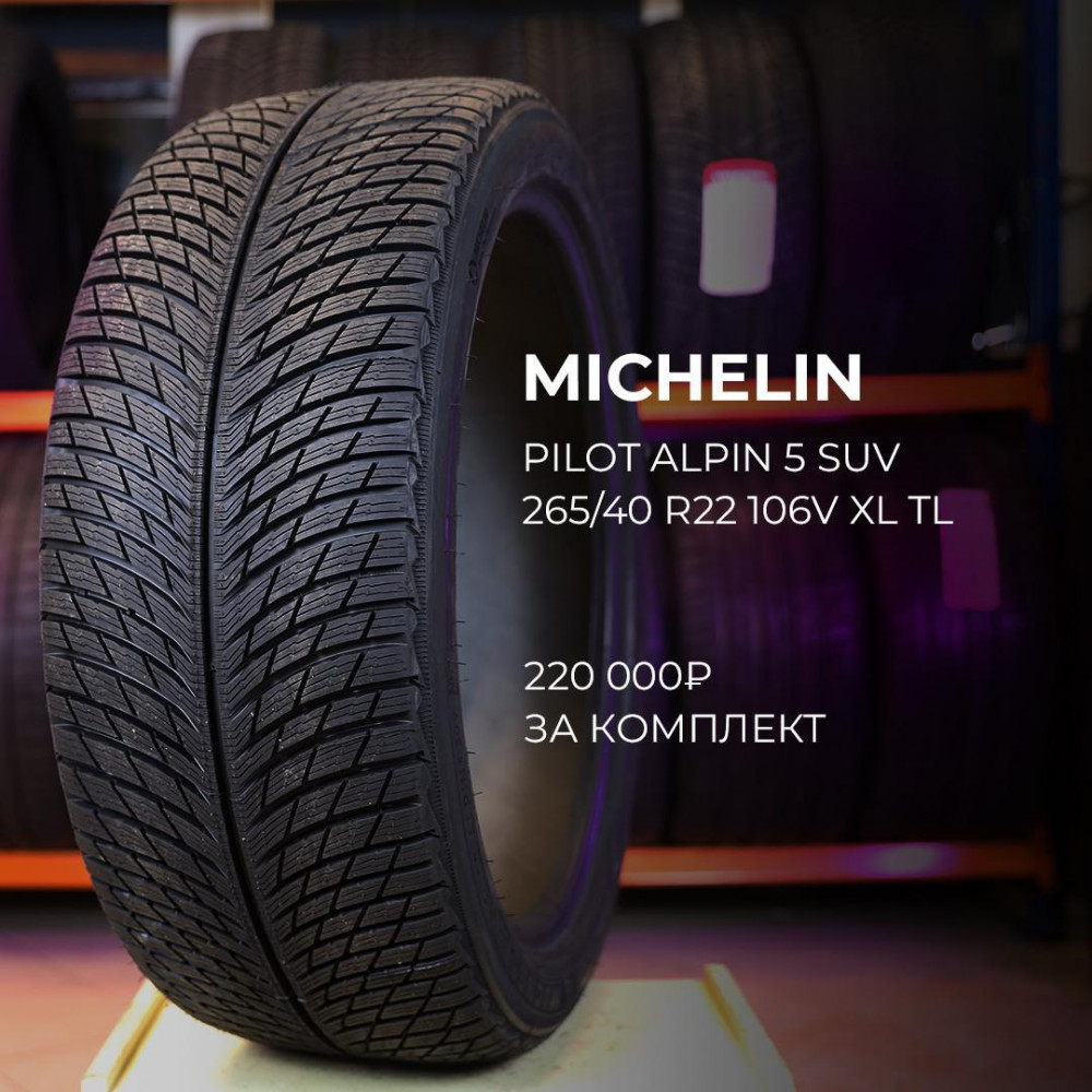Michelin Pilot Alpin 5 SUV 295/40 R20 106V, N0 зимняя