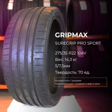 Gripmax SureGrip Pro Sport 275/40 R22 107Y XL летняя